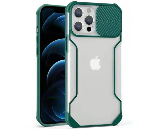 Чехол Camshield matte Ease TPU со шторкой для Apple iPhone 12 Pro / 12 (6.1") Зеленый