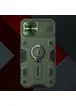 TPU+PC чехол Nillkin CamShield Armor (шторка на камеру) для Apple iPhone 12 Pro / 12 (6.1")  Зеленый