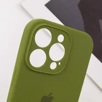 Чехол Silicone Case Full Camera Protective (AA) для Apple iPhone 12 Pro (6.1") Зеленый / Dark Olive / PVH