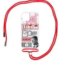 Чехол TPU Crossbody Street Style для Apple iPhone 12 Pro / 12 (6.1") Kenedy / Красный