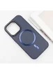Кожаный чехол SnapCase with MagSafe для Apple iPhone 12 Pro / 12 (6.1") Dark Blue