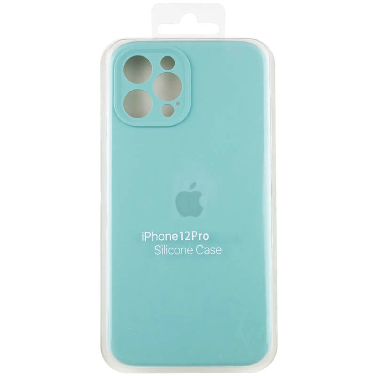 Чехол Silicone Case Full Camera Protective (AA) для Apple iPhone 12 Pro (6.1") Бирюзовый / Marine Green