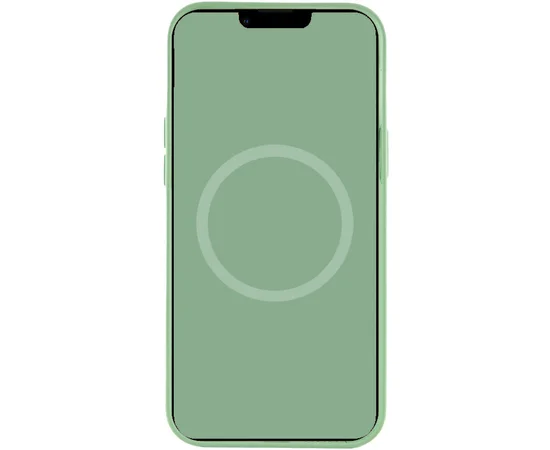 Чехол Silicone case (AAA) full with Magsafe and Animation для Apple iPhone 12 Pro / 12 (6.1") Зеленый / Pistachio