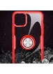 TPU+PC чехол Deen CrystalRing for Magnet (opp) для Apple iPhone 12 Pro / 12 (6.1") Бесцветный / Красный