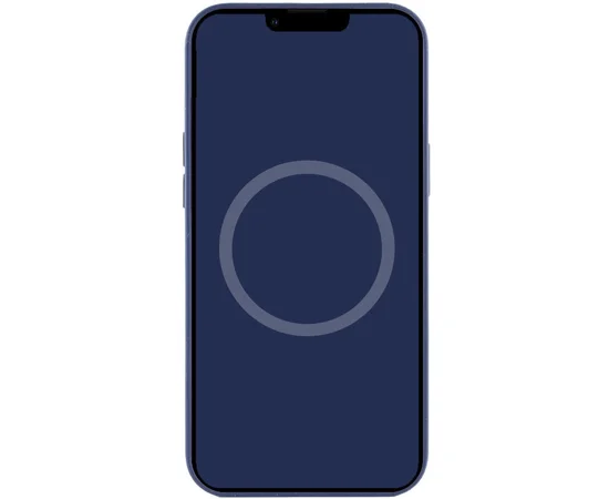 Чехол Silicone case (AAA) full with Magsafe and Animation для Apple iPhone 12 Pro / 12 (6.1") Синий / Navy blue