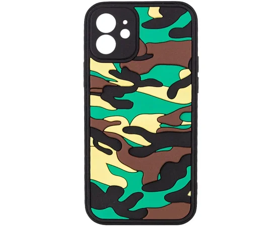 Чехол TPU+PC Army Collection для Apple iPhone 12 (6.1") Зеленый