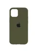 Чехол Silicone Case Full Protective (AA) для Apple iPhone 12 Pro / 12 (6.1") Зеленый / Dark Olive