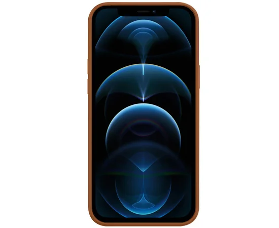 Кожаный чехол Leather Case (AAA) with MagSafe для Apple iPhone 12 Pro / 12 (6.1") Saddle Brown