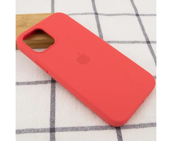Чехол Silicone Case Full Protective (AA) для Apple iPhone 12 Pro / 12 (6.1") Розовый / Living coral