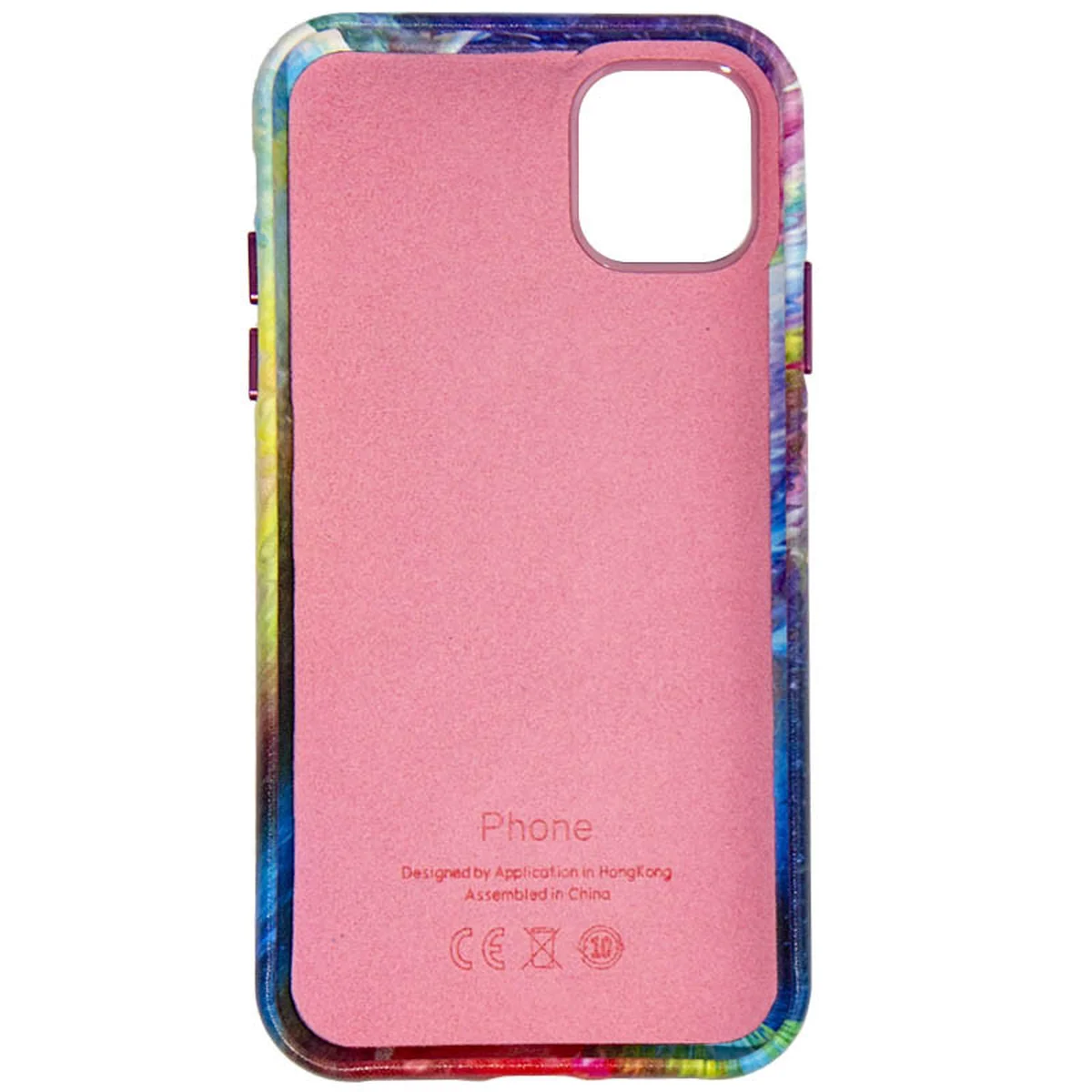 Кожаный чехол Colour Splash для Apple iPhone 12 Pro / 12 (6.1") Pink / Blue