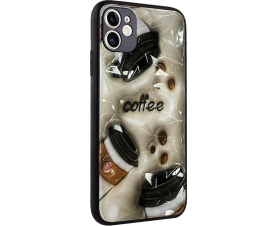 TPU+PC чехол Prisma Plushie для Apple iPhone 12 (6.1") Coffee