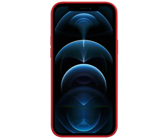 Кожаный чехол Leather Case (AAA) with MagSafe для Apple iPhone 12 Pro / 12 (6.1") Red