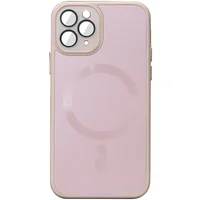 Чехол TPU+Glass Sapphire Midnight with MagSafe для Apple iPhone 12 Pro (6.1") Розовый / Pink Sand