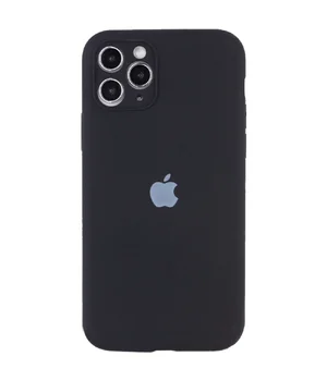 Чохол Silicone Case Full Camera Protective (AA) для Apple iPhone 12 Pro (6.1 ") Чорний / Black