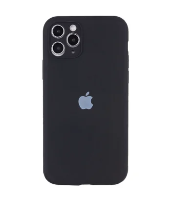 Чохол Silicone Case Full Camera Protective (AA) для Apple iPhone 12 Pro (6.1 ") Чорний / Black