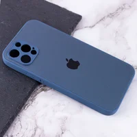 TPU + Glass чохол Matte Candy Full camera для Apple iPhone 12 Pro (6.1 ") Синій