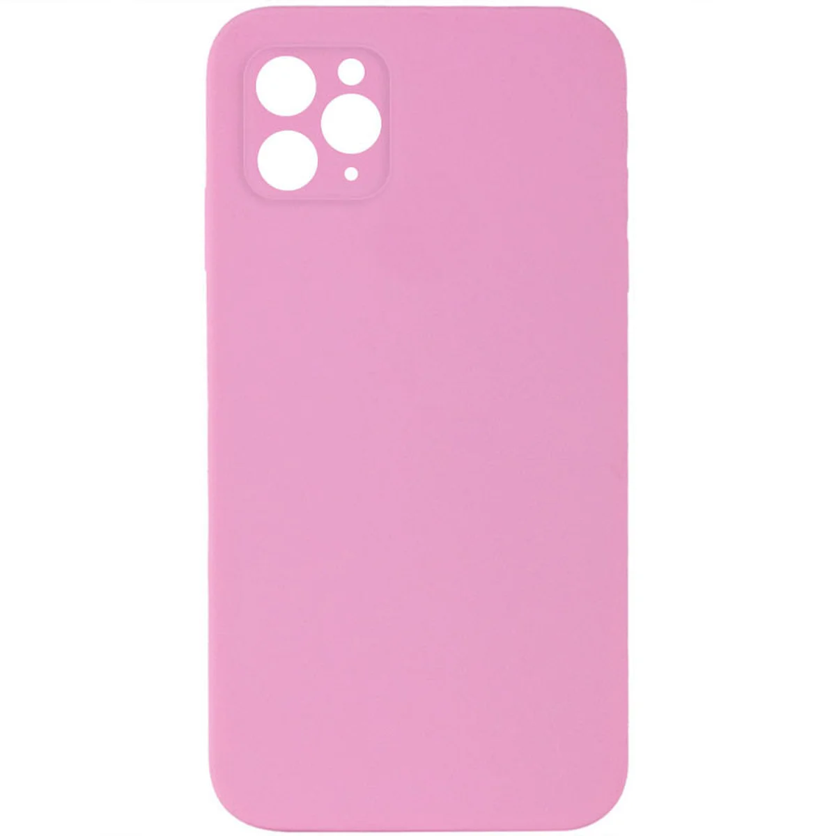 Чехол Silicone Case Lakshmi Square Full Camera для Apple iPhone 12 (6.1") Розовый / Light pink