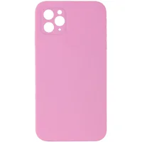 Чехол Silicone Case Lakshmi Square Full Camera для Apple iPhone 12 (6.1") Розовый / Light pink