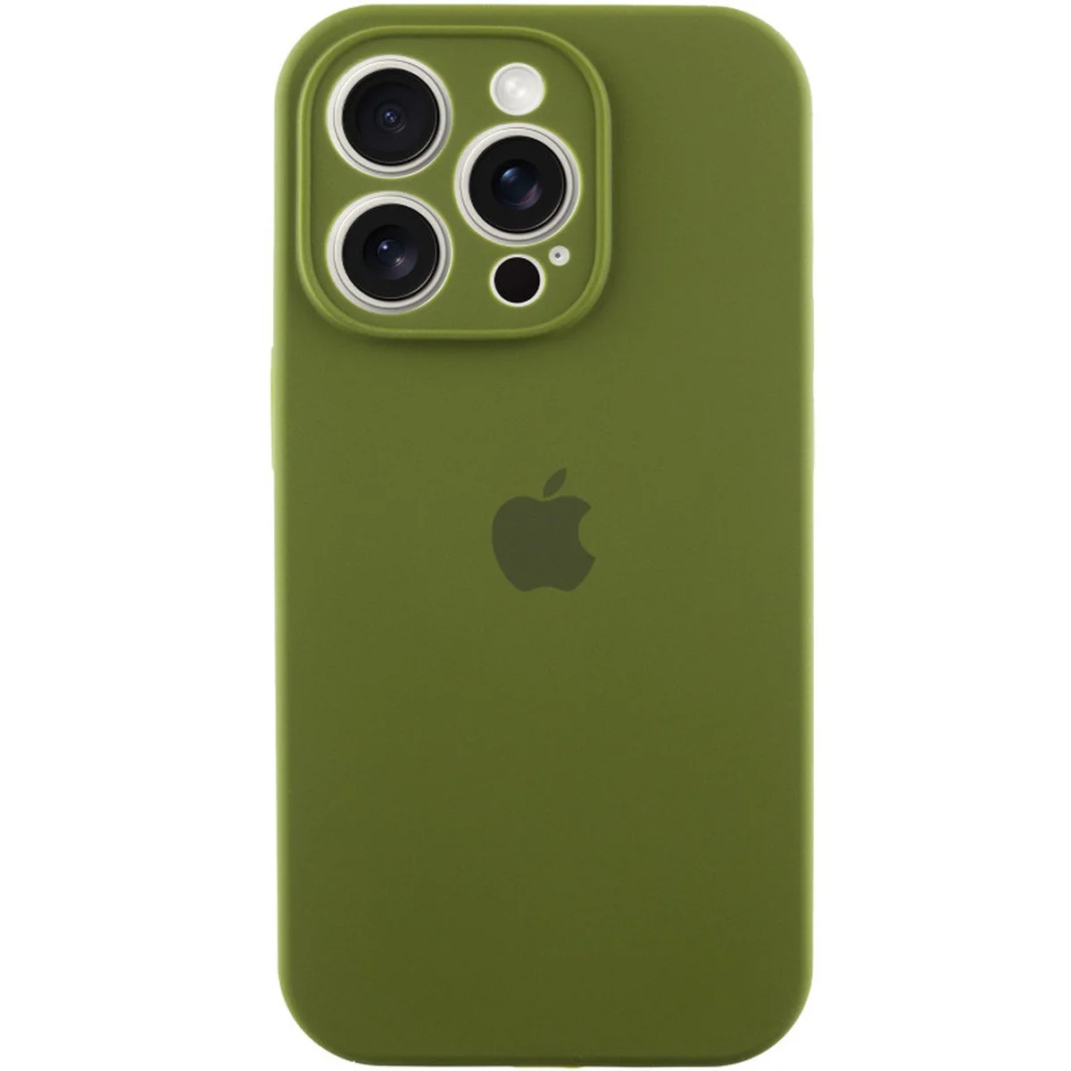 Чехол Silicone Case Full Camera Protective (AA) для Apple iPhone 12 Pro (6.1") Зеленый / Dark Olive / PVH