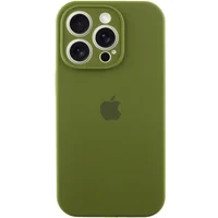 Чехол Silicone Case Full Camera Protective (AA) для Apple iPhone 12 Pro (6.1") Зеленый / Dark Olive / PVH