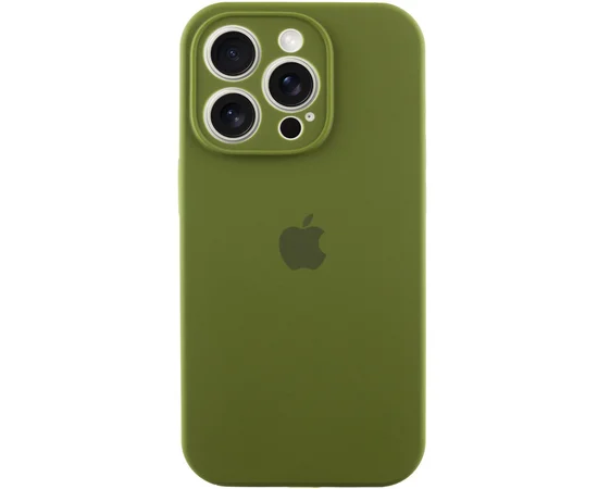 Чехол Silicone Case Full Camera Protective (AA) для Apple iPhone 12 Pro (6.1") Зеленый / Dark Olive / PVH