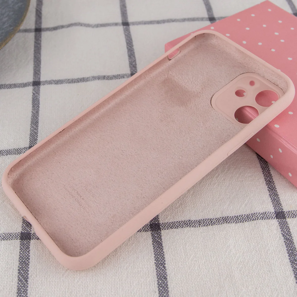 Чохол Silicone Case Full Camera Protective (AA) для Apple iPhone 12 (6.1 ") Рожевий / Pink Sand