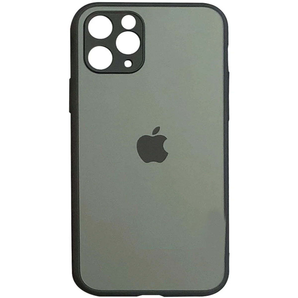 TPU+Glass чехол Matte Candy Full camera для Apple iPhone 12 (6.1") Зеленый