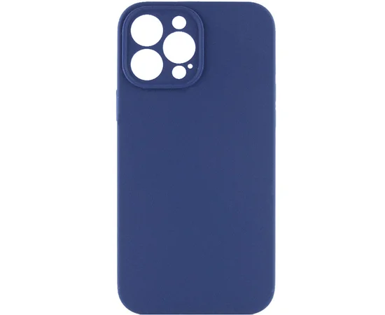 Чехол Silicone Case Lakshmi Square Full Camera для Apple iPhone 12 Pro (6.1") Синий / Deep navy