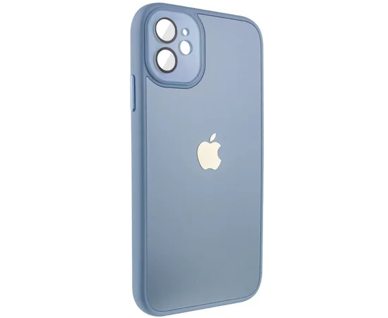 Чехол TPU+Glass Sapphire Midnight для Apple iPhone 12 (6.1") Голубой / Blue