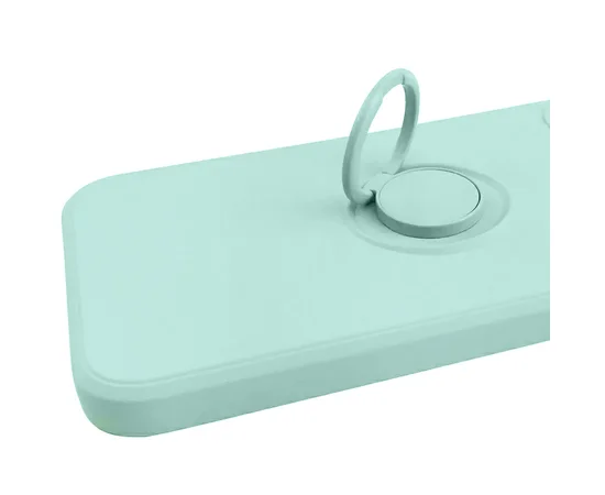 Чехол TPU Candy Ring Full Camera для Apple iPhone 12 Pro (6.1") Бирюзовый / Ice Blue