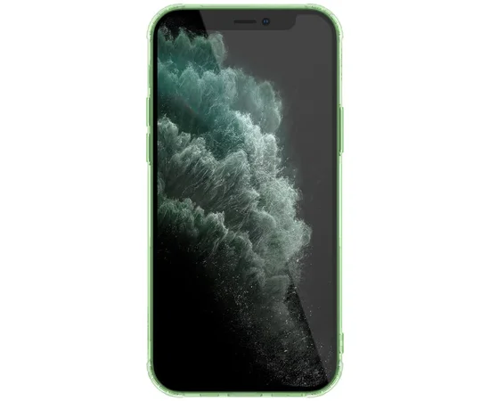 TPU чехол Nillkin Nature Series для Apple iPhone 12 Pro / 12 (6.1") Темно-зеленый (прозрачный)