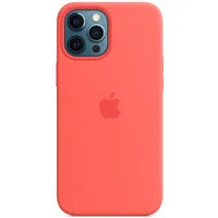Чохол Silicone case (AAA) full with Magsafe для Apple iPhone 12 Pro / 12 (6.1 ") Помаранчевий / Pink citrus