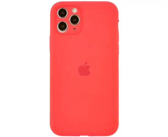 Чехол Silicone Case Full Camera Protective (AA) для Apple iPhone 12 (6.1") Оранжевый / Pink citrus