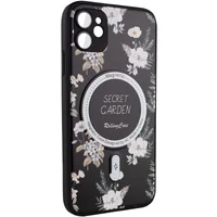 TPU+PC чохол Secret Garden with MagSafe для Apple iPhone 12 (6.1") Black