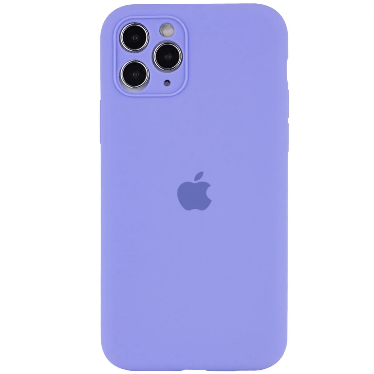 Чехол Silicone Case Full Camera Protective (AA) для Apple iPhone 12 Pro (6.1") Сиреневый / Dasheen