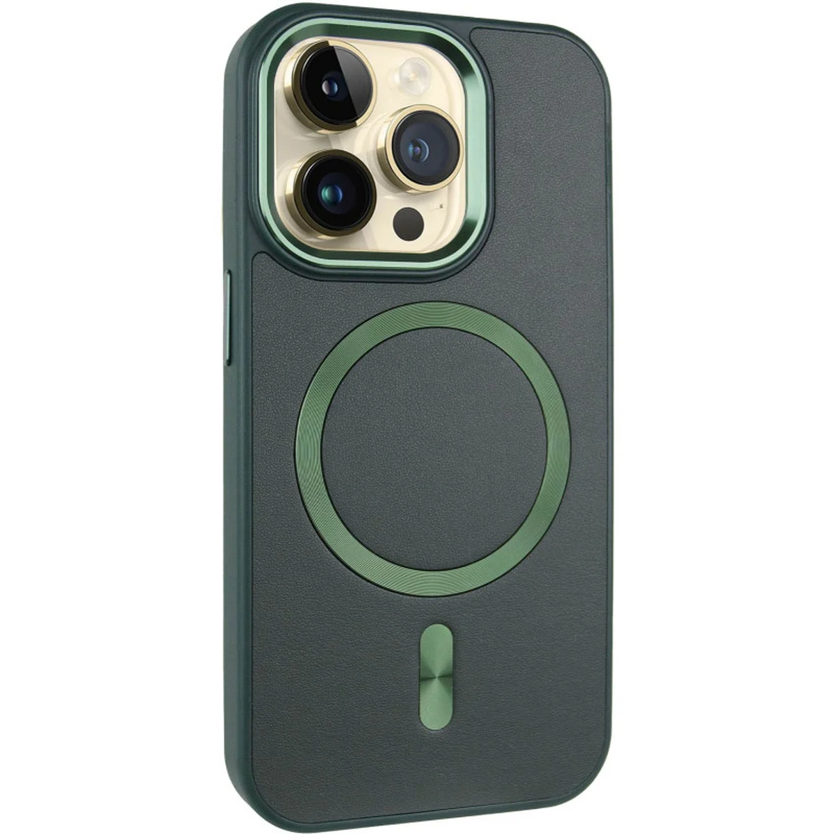 Кожаный чехол SnapCase with MagSafe для Apple iPhone 12 Pro / 12 (6.1") Green