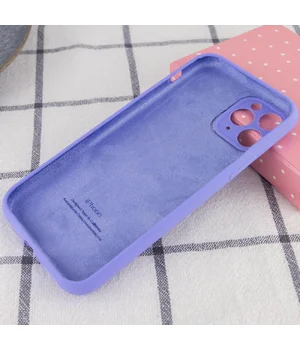 Чохол Silicone Case Full Camera Protective (AA) для Apple iPhone 12 Pro (6.1 ") Бузковий / Dasheen