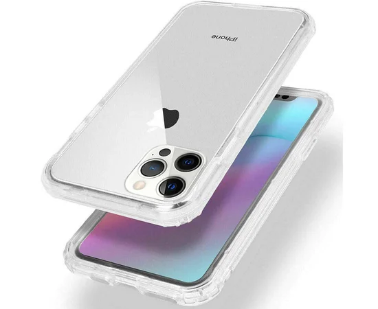 Чехол TPU+PC Full Body с защитой 360 для Apple iPhone 12 Pro / 12 (6.1") Прозрачный
