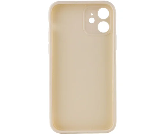 Силиконовый чехол Candy Full Camera для Apple iPhone 12 (6.1") Бежевый / Antigue White