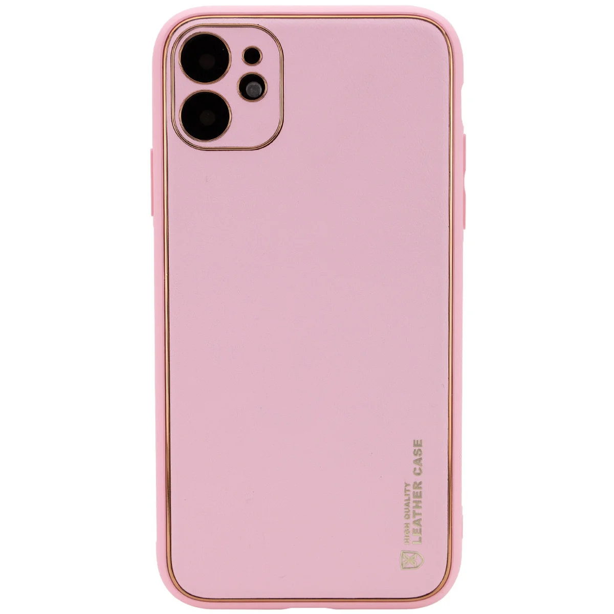 Кожаный чехол Xshield для Apple iPhone 12 (6.1") Розовый / Pink