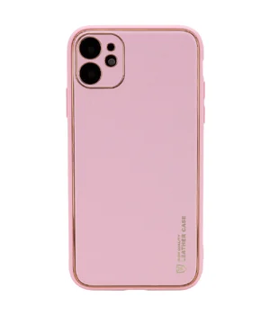Шкіряний чохол Xshield для Apple iPhone 12 (6.1 ") Рожевий / Pink