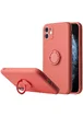 Чехол TPU Candy Ring Full Camera для Apple iPhone 12 (6.1") Красный / Camellia
