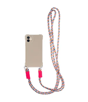 Чохол TPU CrossBody with straps для Apple iPhone 12 (6.1") Antique White