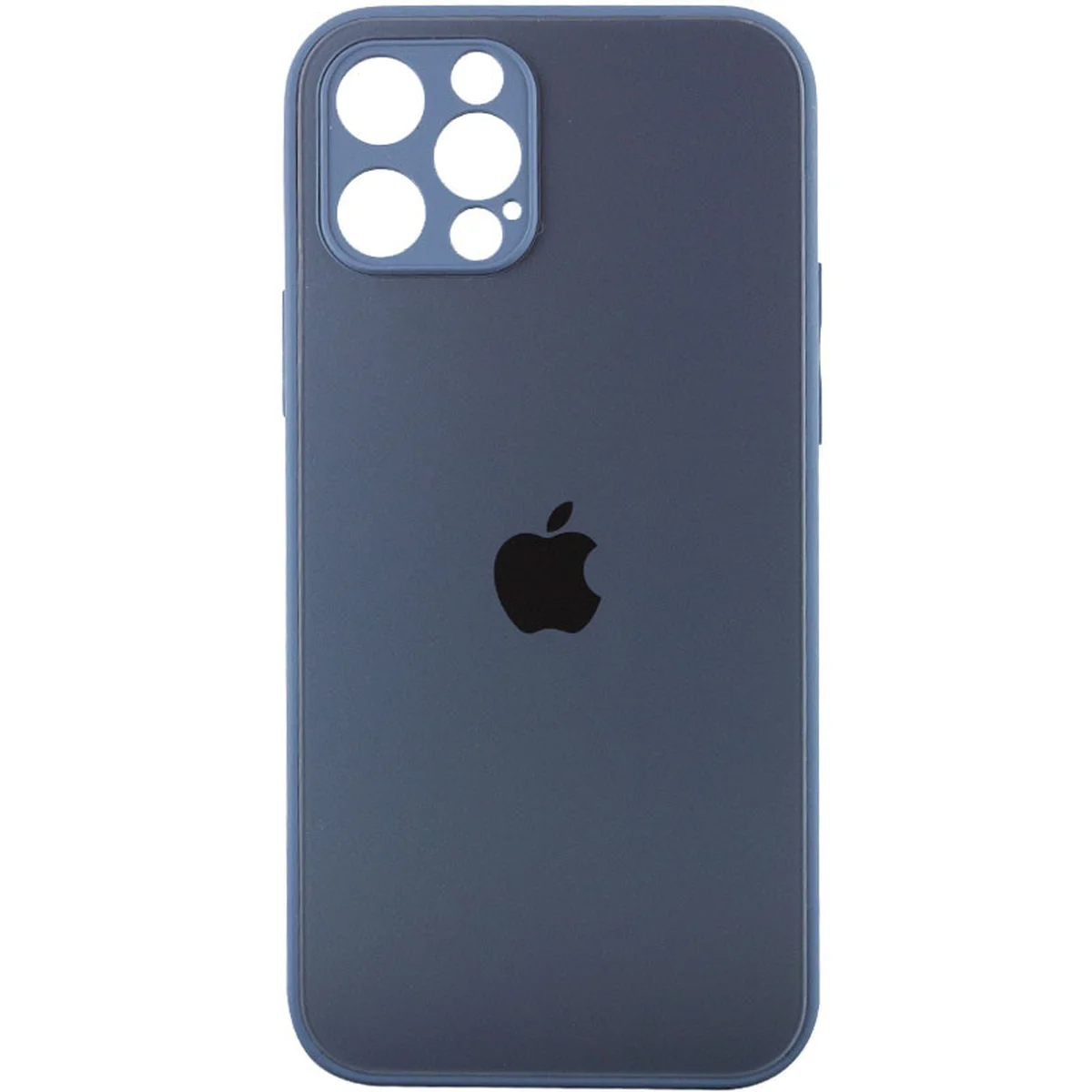 TPU + Glass чохол Matte Candy Full camera для Apple iPhone 12 Pro (6.1 ") Синій