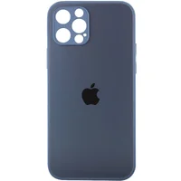 TPU + Glass чохол Matte Candy Full camera для Apple iPhone 12 Pro (6.1 ") Синій
