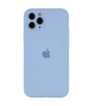 Чохол Silicone Case Full Camera Protective (AA) для Apple iPhone 12 Pro (6.1 ") Блакитний / Lilac Blue