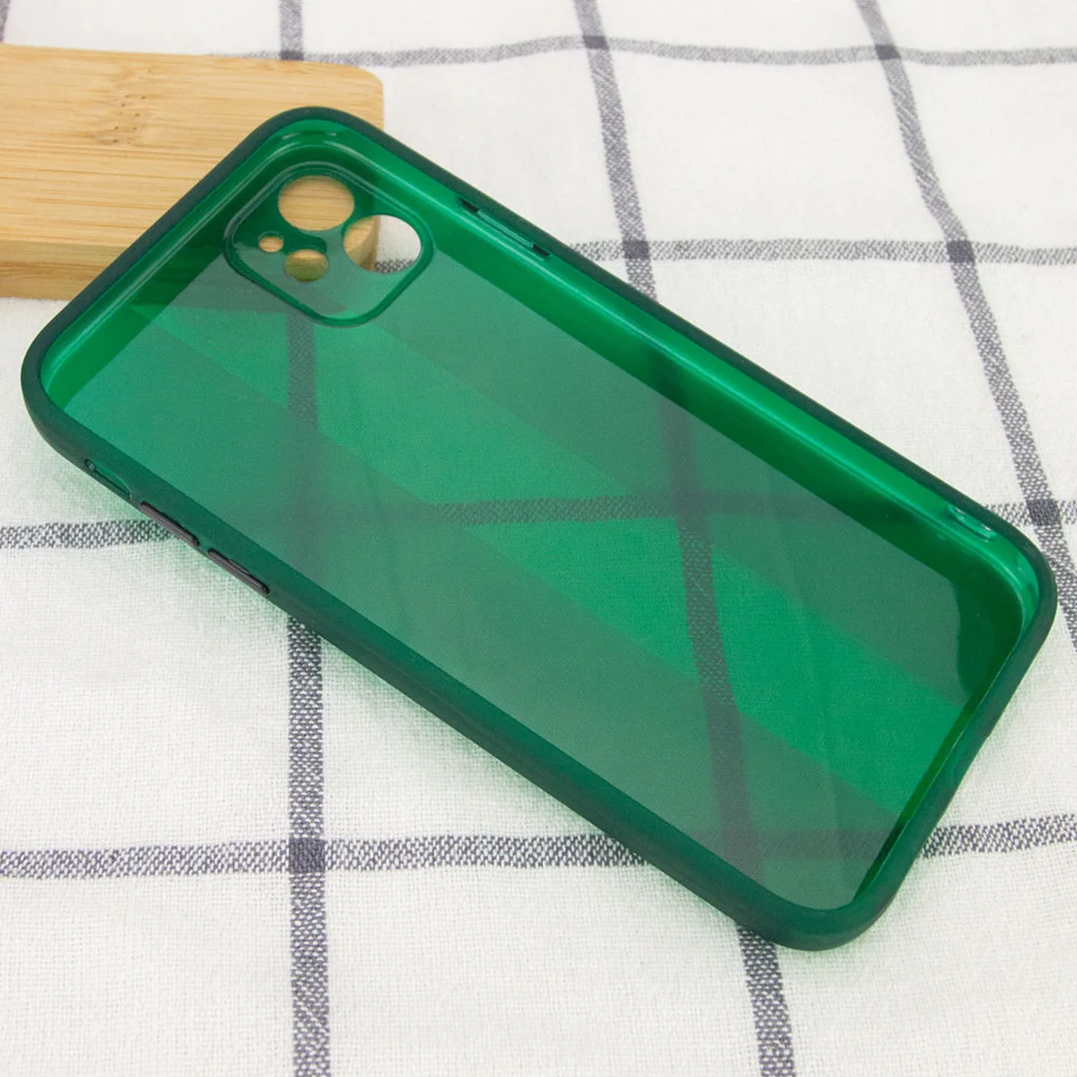 Чехол TPU Glossy Line Full Camera для Apple iPhone 12 (6.1") Зеленый