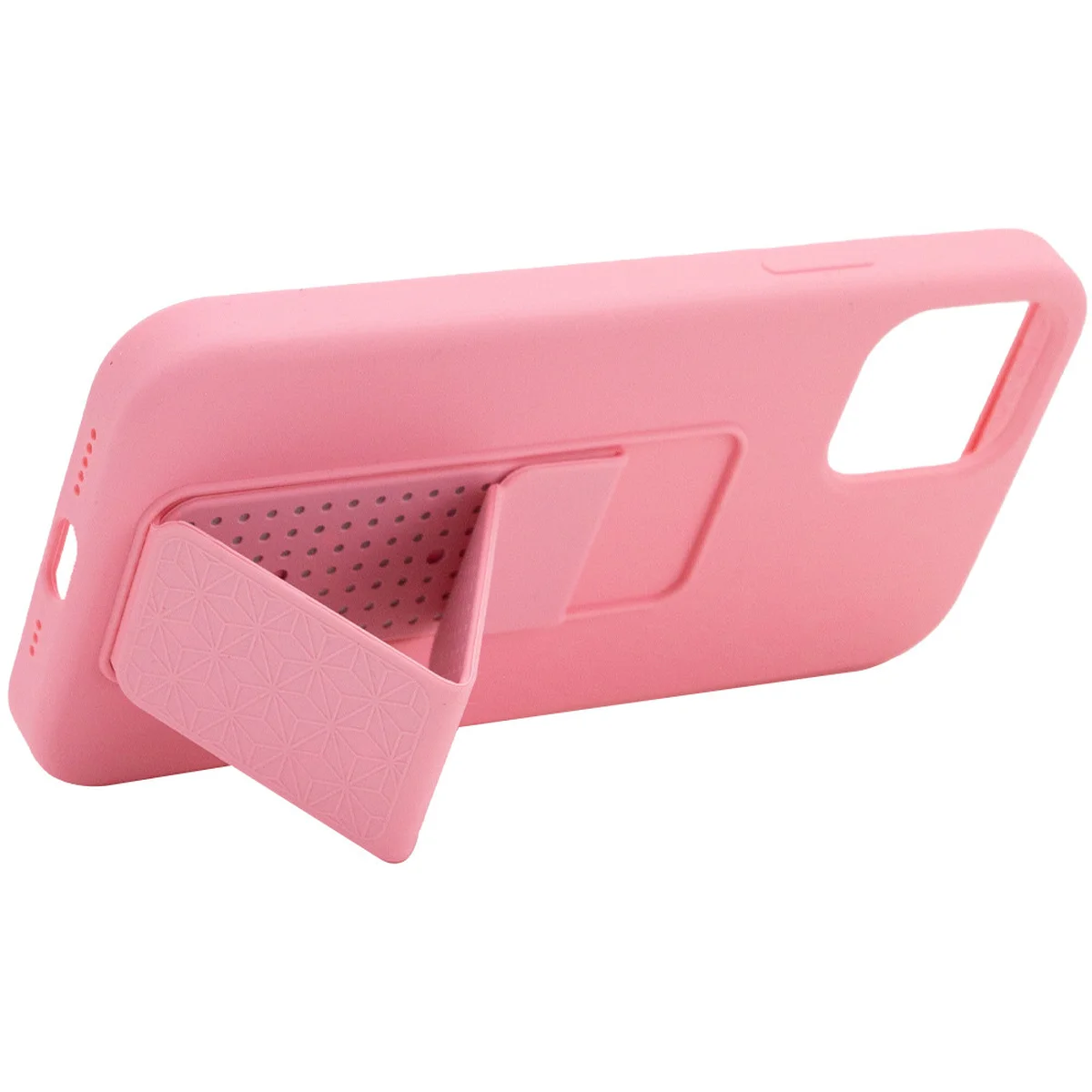 Чохол Silicone Case Hand Holder для Apple iPhone 12 Pro / 12 (6.1 ") Рожевий / Pink