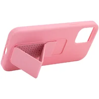 Чохол Silicone Case Hand Holder для Apple iPhone 12 Pro / 12 (6.1 ") Рожевий / Pink