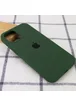 Чехол Silicone Case Full Protective (AA) для Apple iPhone 12 Pro / 12 (6.1") Зеленый / Army green